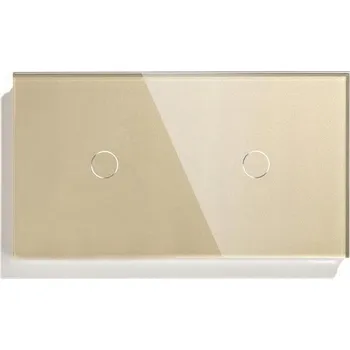 vypínač DOTYKOVÝ SKLENĚNÝ VYPÍNAČ SVĚTLA 1+1 - STANDARDNÍ + IMPULZNÍ ZVONKOVÝ