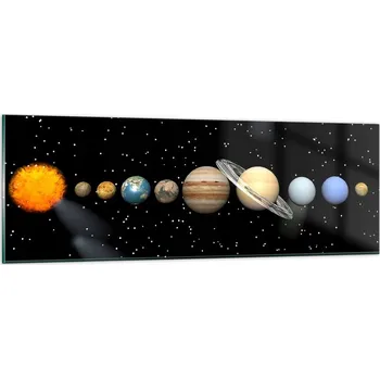 Obraz Obraz na skle do obýváku ložnice 90x30 kosmos foto obrazy na zeď sklo