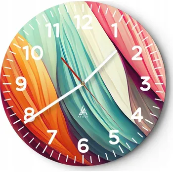 Hodiny Kuchyňské nástěnné hodiny 30x30 Pastelové Moderní Skleněné hodiny do obýváku Tiché