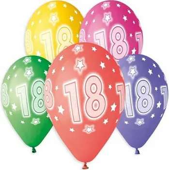 Balónek Balónky Gemar číslo 18, 33 cm, 5 kusů