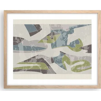 Obraz Obraz plakát na zeď v rámu světlý dub 50x40 tvary foto do obýváku