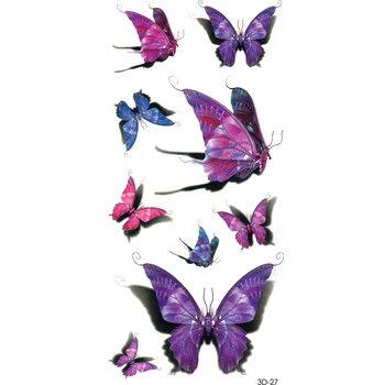 Odstranitelné tetování Dočasné tetování Motýl Motýli 3D efekt