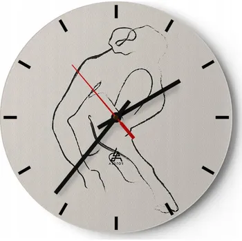 Hodiny Nástěnné hodiny do kuchyně 30x30 Minimalistické skleněné hodiny do obýváku Tiché