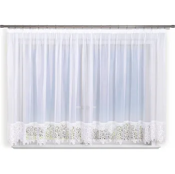 Záclona Hotová záclona 400x120 cm, jednoduchá, voál, guipure 15 cm