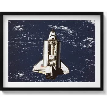 Obraz Nástěnný dekorativní obraz v rámu s grafikou Loď NASA 80x60 cm