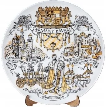 Talíř Talíř 20 cm Bavorsko suvenýr keramický dekorativní na zeď DE-MT-105