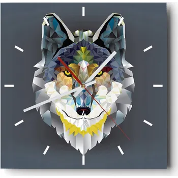 Hodiny Velké nástěnné hodiny 40x40 Abstrakce Skleněné tiché hodiny