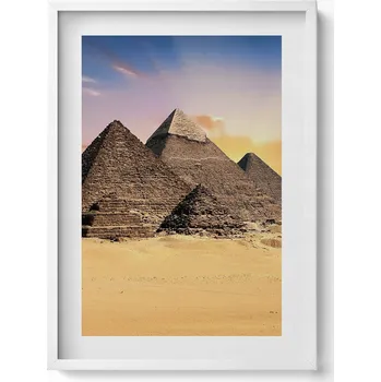 Obraz Dekorativní nástěnný obraz do pokoje Egyptské pyramidy v poušti 50x70 cm