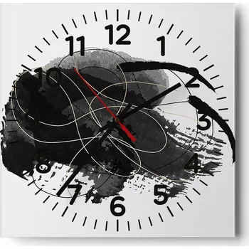 Hodiny Nástěnné hodiny do obýváku 40x40 Abstrakce Tiché hodiny Skleněné hodiny Bez hlučnosti