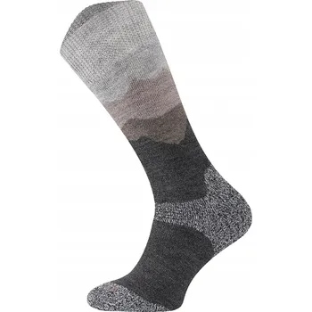 Pánské ponožky Trekkingové Ponožky ALASKAN MOOSE Heavy Weight, silné, 80% MERINO, velikost 39, Antracitová