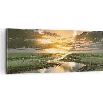 Obraz Foto obraz na plátně 100x40 krajina obývací pokoj ložnice na zeď velký