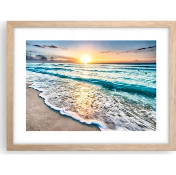 Obraz Obraz plakát v rámu světlý dub do obýváku 40x30 krajina foto na zeď