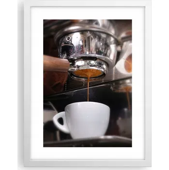 Obraz Obraz plakát v bílém rámu do obýváku 30x40 káva foto plakáty na zeď