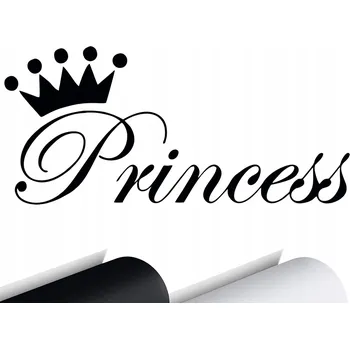Samolepicí dekorace na vozidlo NÁLEPKA na auto okno PRINCESS KSIĘŻNICZKA 7x15