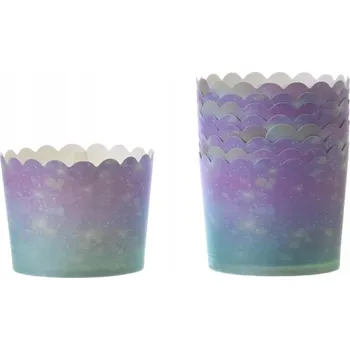 Jednorázové nádobí Košíčky na muffiny Jednorožec fialové 60x55 mm / 50 Ks