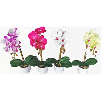 umělá květina Orchidej v květináči 44 cm umělé květiny orchideje