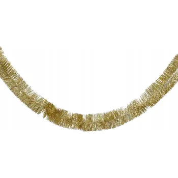Vánoční dekorace Vánoční řetěz Girlanda na stromeček Zlatý lesklý 270 cm 70 mm