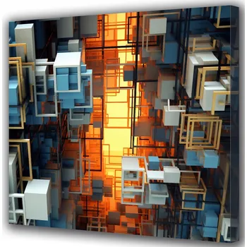 Obraz Obraz Na Plátně Do Ložnice Světlo v geometrickém labyrintu 70x70 cm