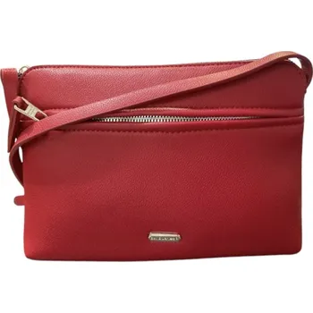 Kabelka Dámská crossbody kabelka David Jones slim červená CH21031D DARK RED