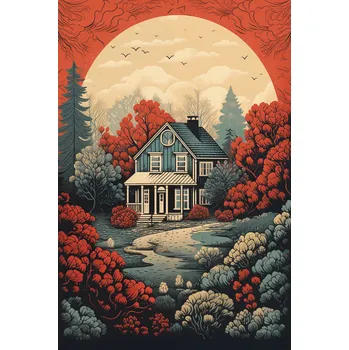 Plakát Plakát Rustikální Idyla bez rámu 61 x 91,5 cm