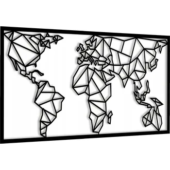 Obraz MAPA SVĚTA Do Obýváku Ložnice Pokoje Kuchyně OBRAZY PROLAMOVANÉ DEKORACE S
