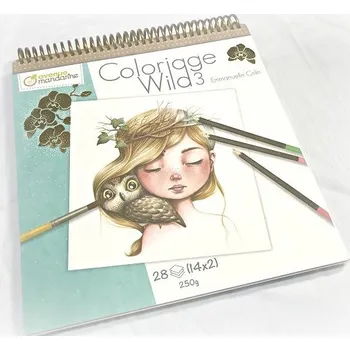 omalovánky Avenue Mandarine Umělecké omalovánky Coloriage Wild 3, GY077, Emmanuelle Colin