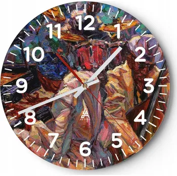 Hodiny Kuchyňské nástěnné hodiny 30x30 Hudba Moderní skleněné hodiny do obýváku Tiché