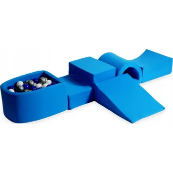 Dětské hřiště Pěnové dětské hřiště tunel, bazének s míčky modrý