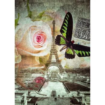 Obraz Plakát Eiffelova věž 2 bez rámu 39,5 x 55 cm