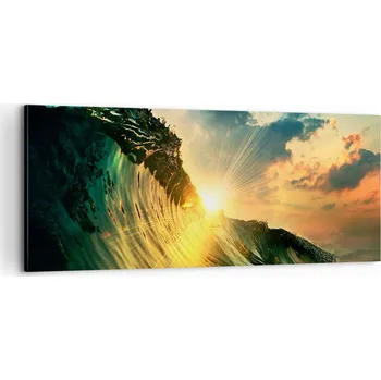 Obraz Foto obraz na plátně 100x40 mořská vlna obývací pokoj ložnice na zeď velký