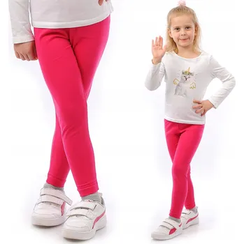 LAEMI dětské legíny dlouhé klasické bavlna růžové velikost 122