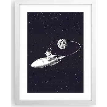 Obraz Obraz plakát v bílém rámu do obýváku 30x40 kosmos foto plakáty na zeď