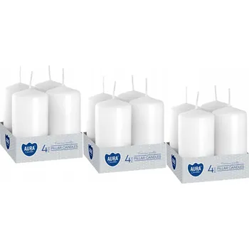 Svíčka Tradiční parafinová svíčka bez vůně Bispol 12 ks