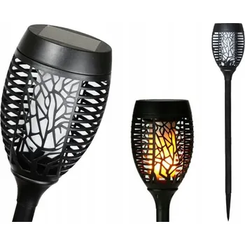 Venkovní osvětlení Solární zahradní lampa ZAPICHOVACÍ imitace PLAMENE teplá bílá 1700K XL