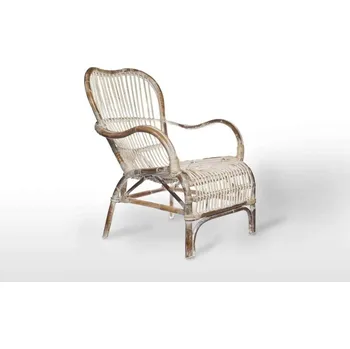 Zahradní sestava Vimine Natural Wicker® Ratanové křeslo cannes praná bílá