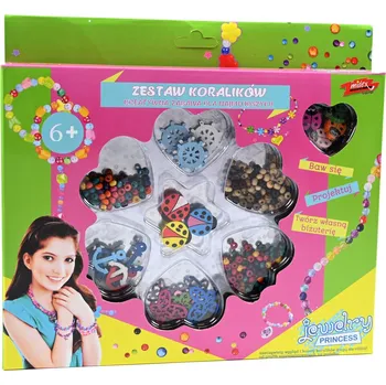 Dětské navlékací korálky KORÁLKY VELKÁ SADA NA VÝROBU NÁRAMKŮ