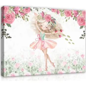 Obraz Obrazy do dětského pokoje Baletka Květiny 60x40