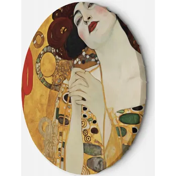Obraz KULATÝ OBRAZ - Krásná žena - G. Klimt NA ZEĎ 60x60