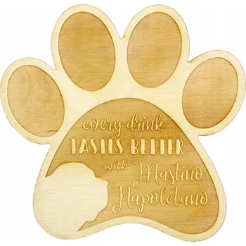 Obraz Neapolská doga gravírované podložky pod hrnek se psem, 4 kusy