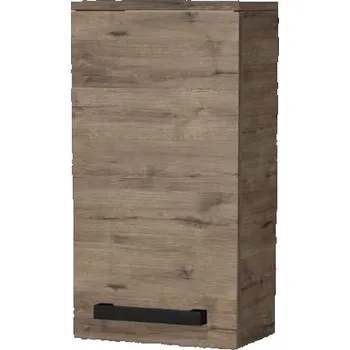 Koupelnový nábytek SAT Koupelnová skříňka nízká s černou úchytkou SAT Cube Way 32,5x63x20 cm dub Wellington mat CUBE3CH32DW CUBE3CH32DW