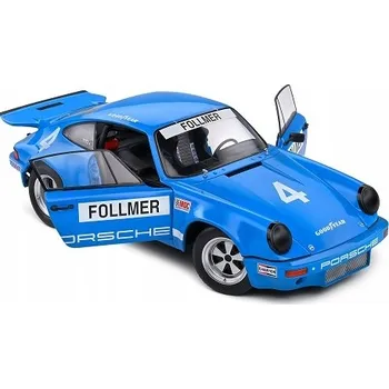 autíčko Porsche 911 IROC #4 FOLLMER IROC RIVERSIDE - 1974, modrá Solido 1:18