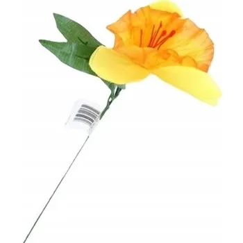 umělá květina Umělý Květ Narcis Větvička , dekorační korpus na aranžování dlouhá 50 cm.