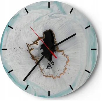 Hodiny Nástěnné hodiny do kuchyně 30x30 Abstrakce Skleněné hodiny do obýváku Tiché