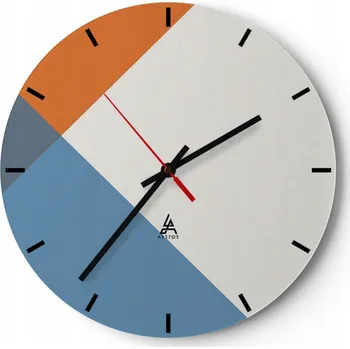 Hodiny Nástěnné hodiny do kuchyně 30x30 Abstrakce Skleněné hodiny do obýváku Tiché