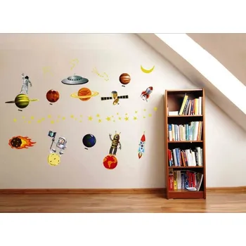 Samolepící dekorace Samolepka na zeď Kosmos Robot – dekorace na zeď