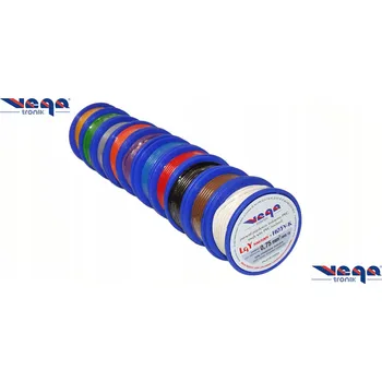 elektrický kabel Sada vodičů SET 0,75 mm2 LGY/H05V-K 10 x 5 m