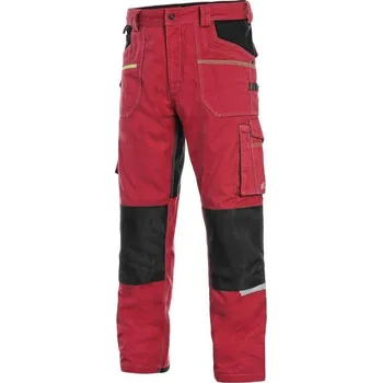 montérky CXS Kalhoty STRETCH, pánské, červeno - černé, vel. 62