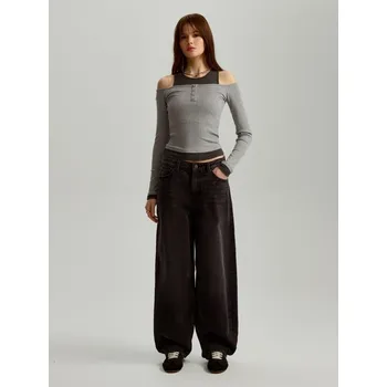 Džíny baggy - 38 - House - šedá - 946CK-90J