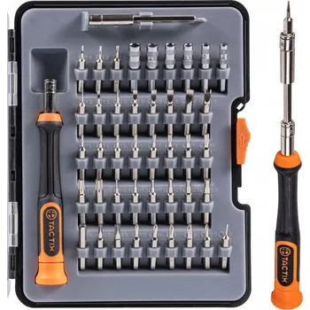 Bit Přesné bity a hlavice z OCEL S2 se šroubovákem Tactix - SADA 44 ks