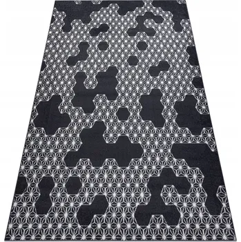 Koberec KOBEREC HEOS 120x170 cm ŠESTIÚHELNÍK antracit #DEV1388